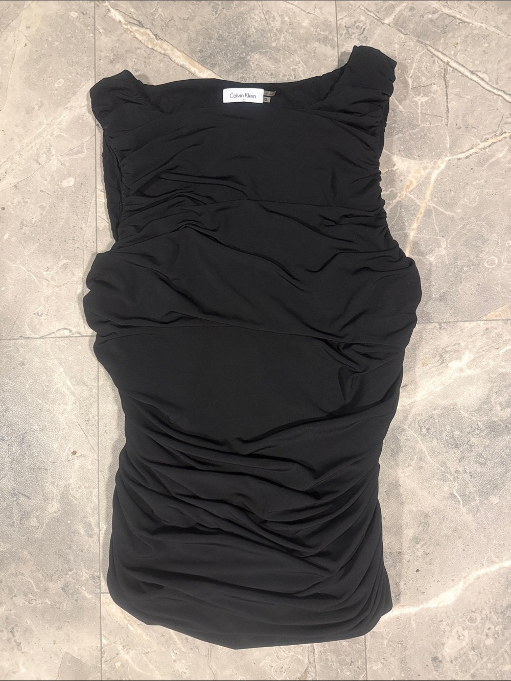 Calvin Klein Black Ruched Top